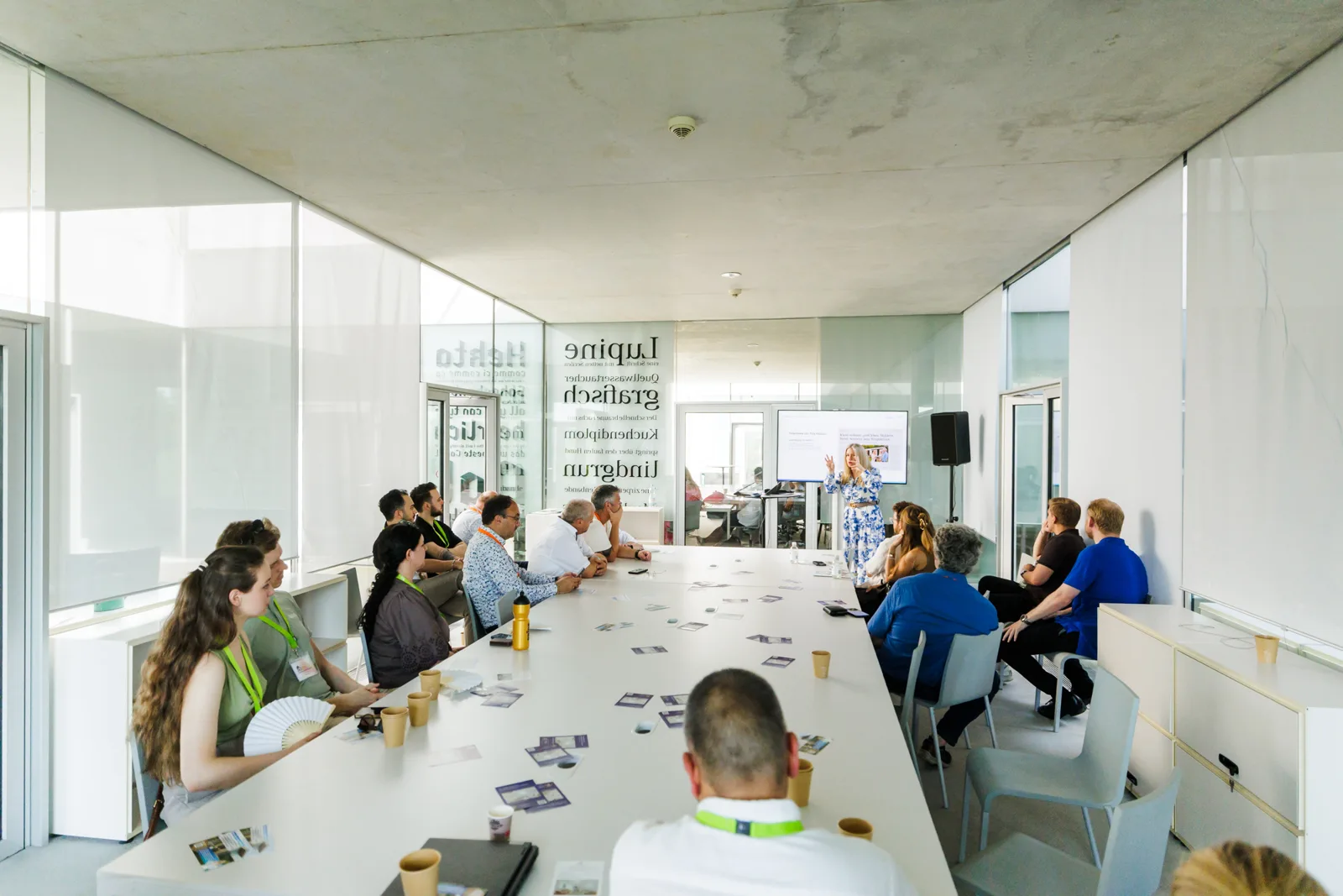 Fachvortrag in einem Workshop-Raum der Deutschen Immobilienmesse